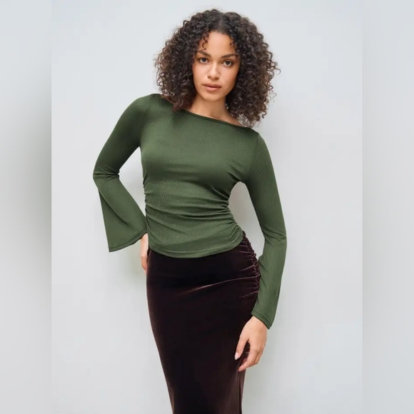 Cider Cinched Sides Flared Sleeves Top Size Medium - Picture 1 of 7